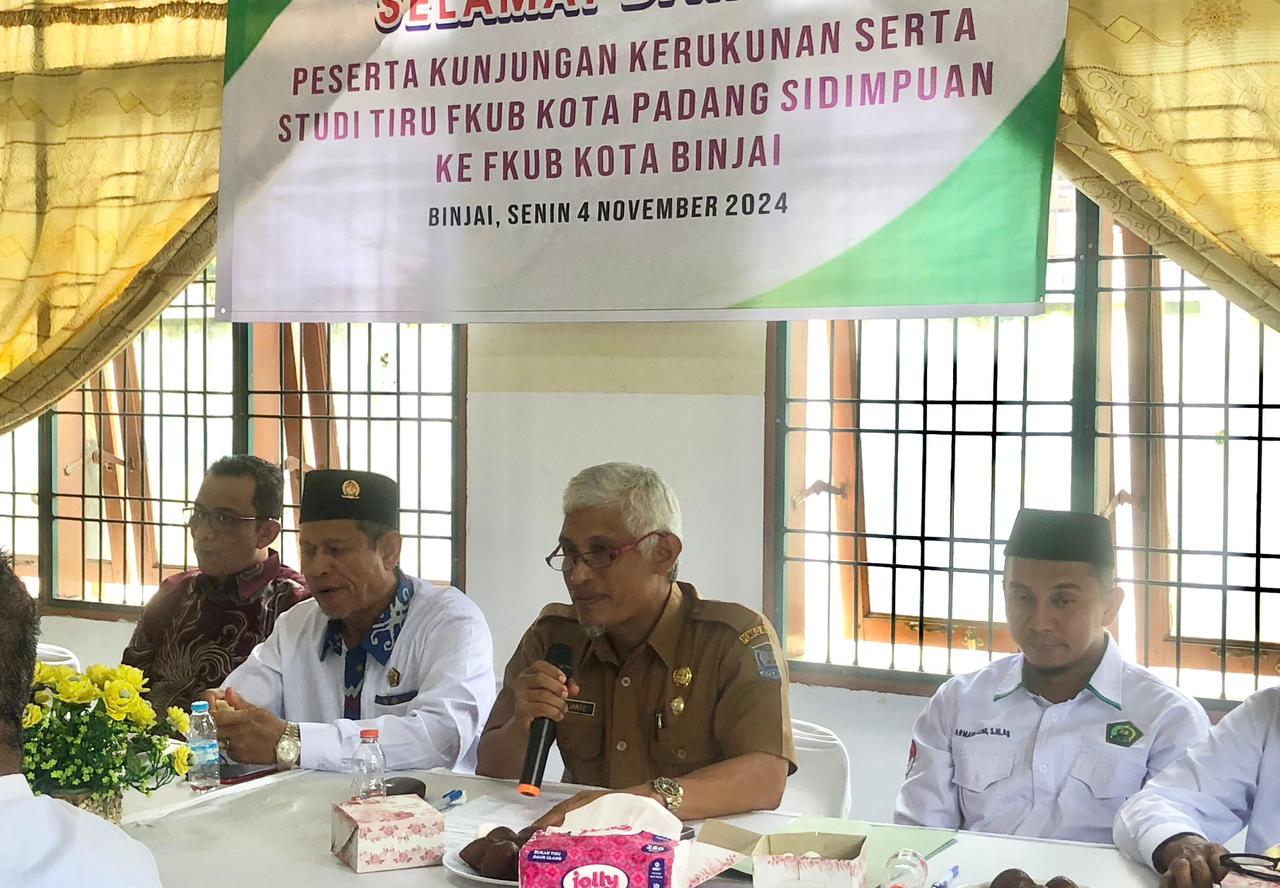 Kaban Kesbangpol Kota Binjai hadiri kunjungan FKUB Padang Sidempuan.