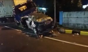 Kecelakaan Truk di Gerbang Tol Tanjung Mulia, Medan Deli