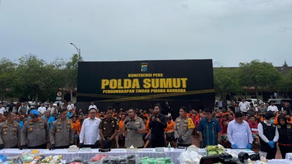 Polda Sumut Tangkap 116 Tersangka Tindak Pidana Narkoba, Sita Barang Bukti Sabu, Ganja, dan Ekstasi