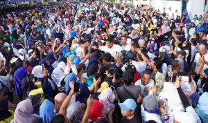 Ribuan Massa Meriahkan Senam Bobby-Surya di Deli Serdang, Sumut Bobby Nasution Sambut Antusias