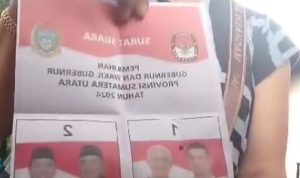 Viral Video Wanita di Medan Mencoblos Dua Surat Suara Pilgub Sumut