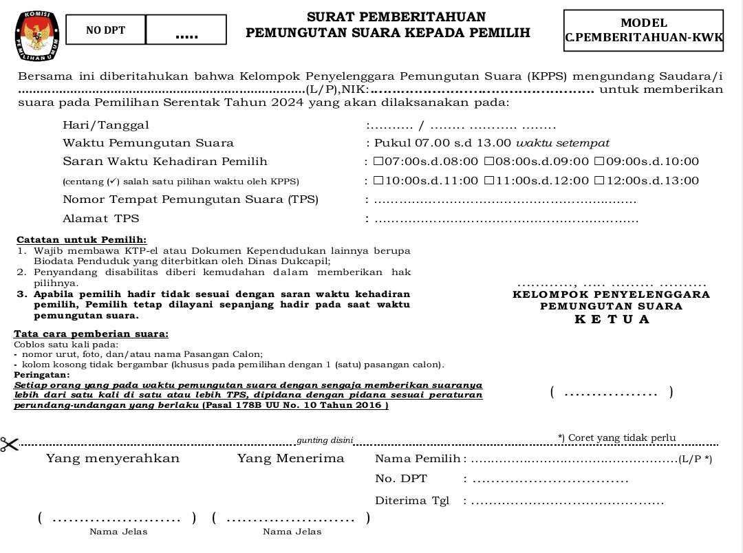 Warga Medan Belum Terima Formulir C, Ini Penjelasan KPU Kota Medan