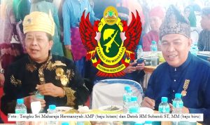 Tengku Sri Maharaja Ramunia Hermansyah (kiri) saat acara Pelantikan pengurus GAMI priode 2024-2029.BP/erwan
