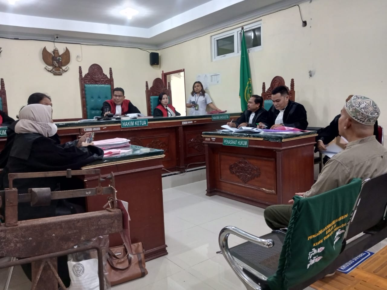 suasana dipersidangan di PN Lubuk Pakam kasus pangkalan gas meledak di Gang Mandor Jono.(Istimewa).