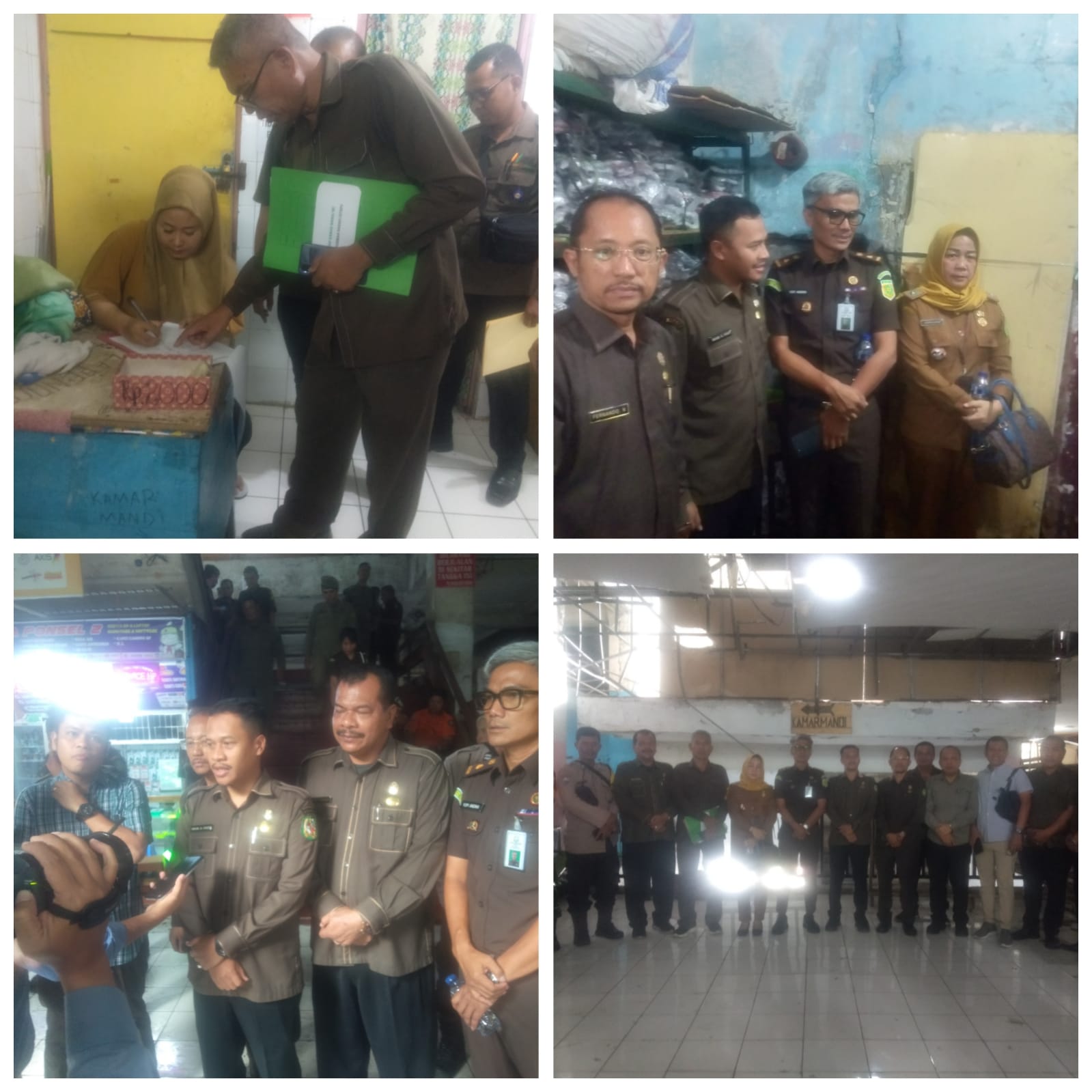 Direksi PUD Pasar Medan bersama instansi terkait saat pengambilalihan/eksekusi pengelolaan kamar mandi Lantai I sampai III Pasar Pusat Pasar Medan. BP/erwan