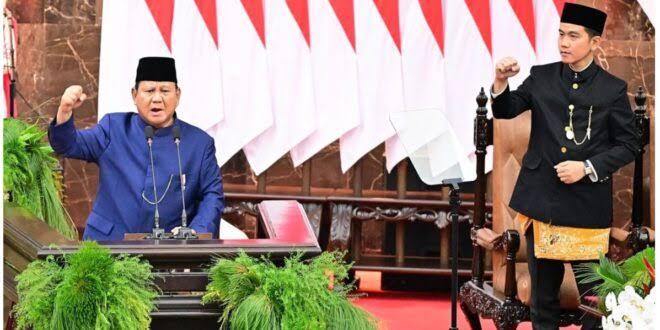 Presiden Prabowo Subianto dan Wapres Gibran Rakabuming Raka, BP/KB.