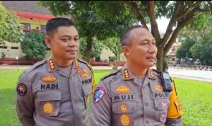 Dirlantas Polda Sumut Kombes Muji bersama dengan Kabid Humas Polda Sumut Kombes Hadi.(Istimewa)