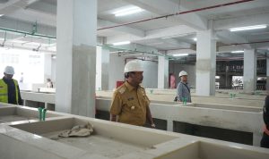 Wali Kota Binjai tinjau pogres revitalisasi pasar tahap.
