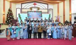 Perayaan Natal Keluarga Besar Bimbingan Rohani Kristen RSUD Pirngadi Medan. BP/erwan