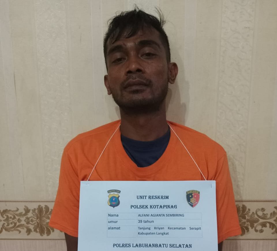 Jaringan pengedar narkoba di Labusel diamankan bersama barang bukti.(Istimewa)