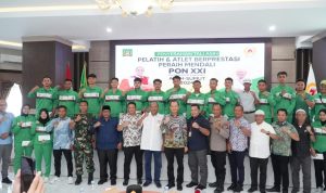 Pemerintah Kabupaten Langkat membuka Bimbingan Teknis (Bintek)Komite Olahraga Nasional Indonesia (KONI)Kabupaten Langkat di Ruang Pola Kantor Bupati Langkat