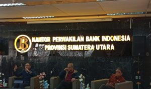 Kepala Perwakilan Bank Indonesia, Provinsi Sumatera Utara I Gede Putu Wira dalam kegiatan bincang bincang dengan media di kantornya, di Medan, Kamis (19/12/2024) siang.(istimewa).