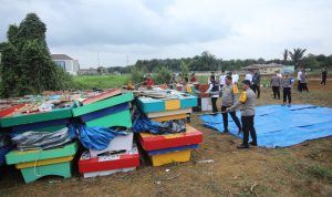 Kapolda dan Wakapolda Sumut dan Direktori Reserse Kriminal Umum memusnahkan barang bukti perjudian.(Istimewa)