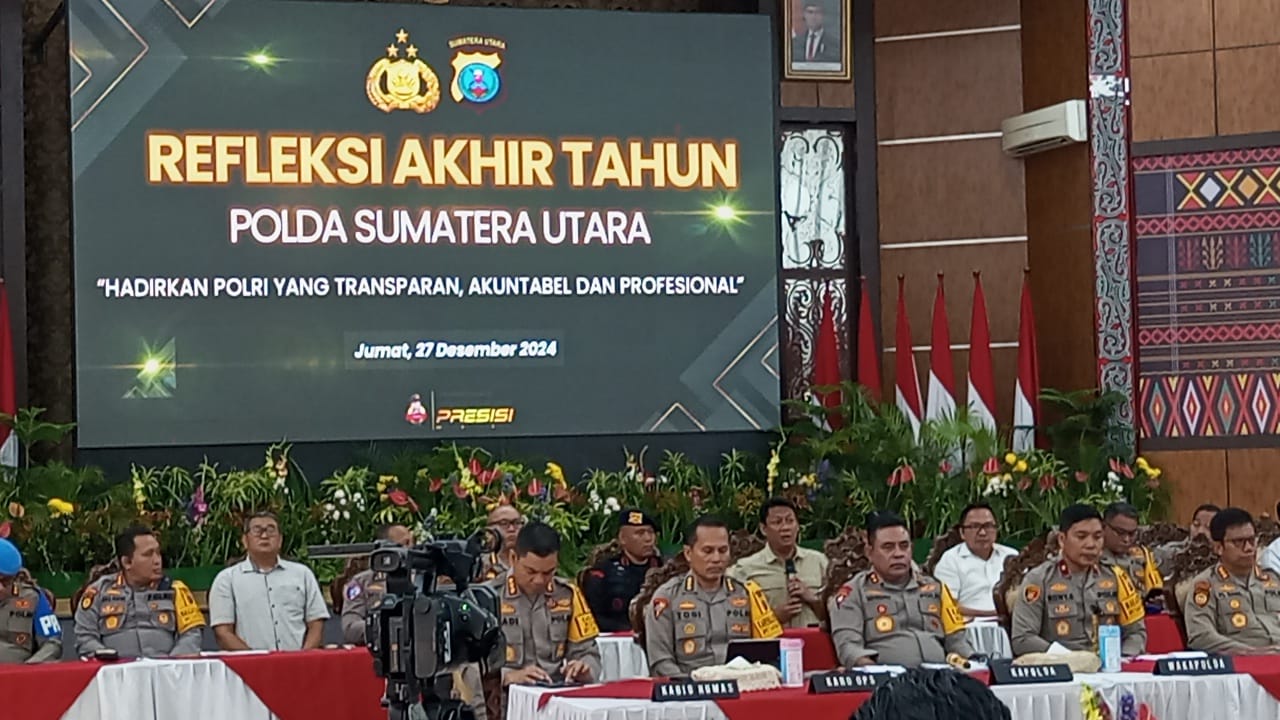 Kapolda Sumut, Irjen Pol Whisnu didampingi Wakapolda Sumut, Brigjen Rony dan PJU Polda Sumut.(Istimewa).