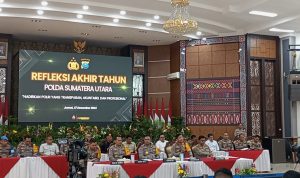 Kapolda Sumut, Irjen Pol Whisnu bersama dengan Wakapolda Brigjen Pol Rony dan PJU Polda Sumut.(Istimewa)
