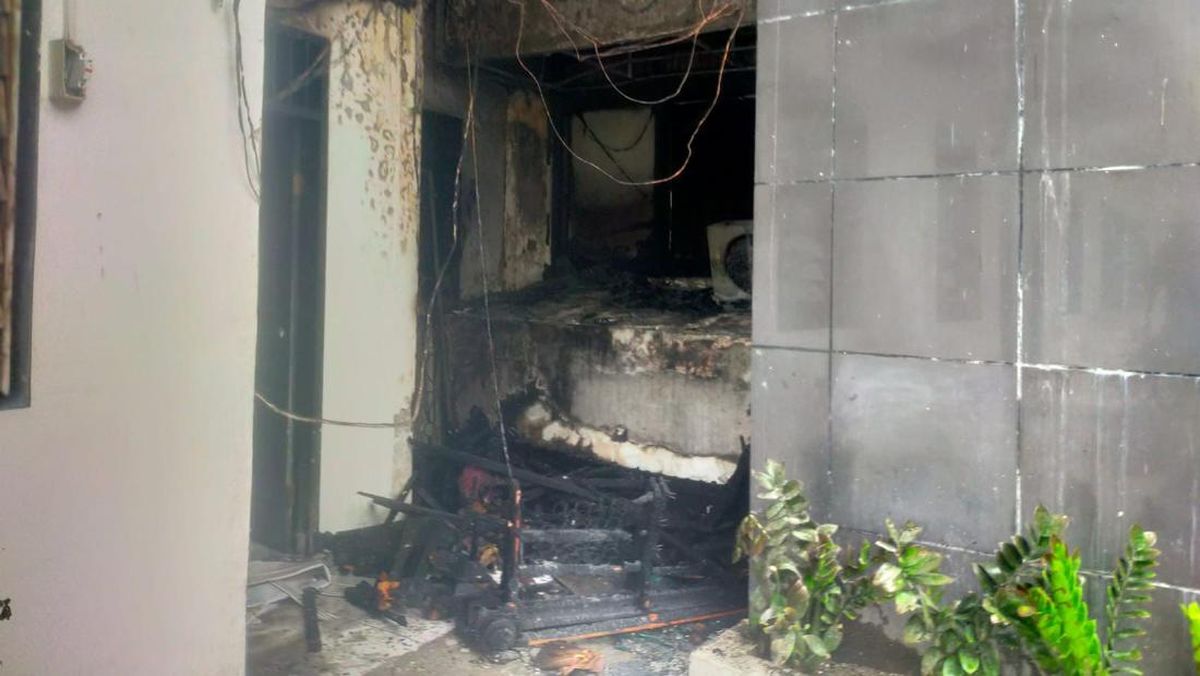 Kebakaran Kantor Dinas Sosial Sumatera Utara di Medan