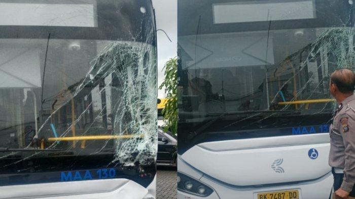 Kecelakaan Bus Listrik di Medan, Dua Mobil Rusak Parah