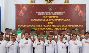 Lapas Kelas I Medan Berikan Remisi Khusus Natal 2024 kepada 253 Warga Binaan