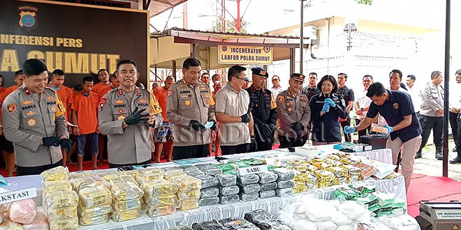 Polda Sumut Tangkap 24 Tersangka Narkoba dalam Sepekan