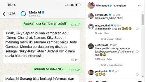 WhatsApp Luncurkan Fitur Meta AI, Para Artis Ini Dibuat Ngakak