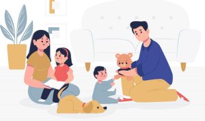 Ilustrasi keluarga sejahtera