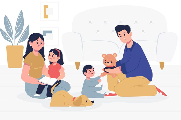 Ilustrasi keluarga sejahtera