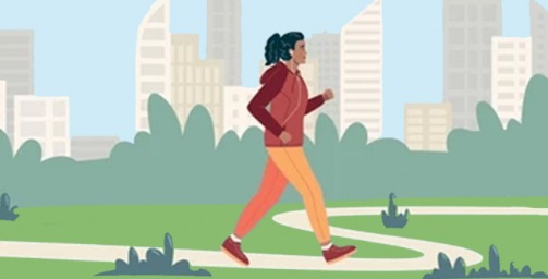 Ilustrasi berjalan kaki