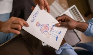 Ilustrasi ayah dan anak
