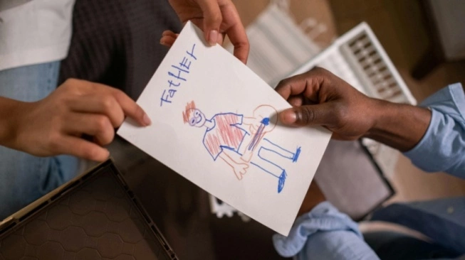 Ilustrasi ayah dan anak