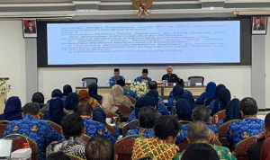 Disdikbud Kota Malang bersama Dishub Kota Malang saat menggelar sosialisasi kepada kepala sekolah terkait study tour