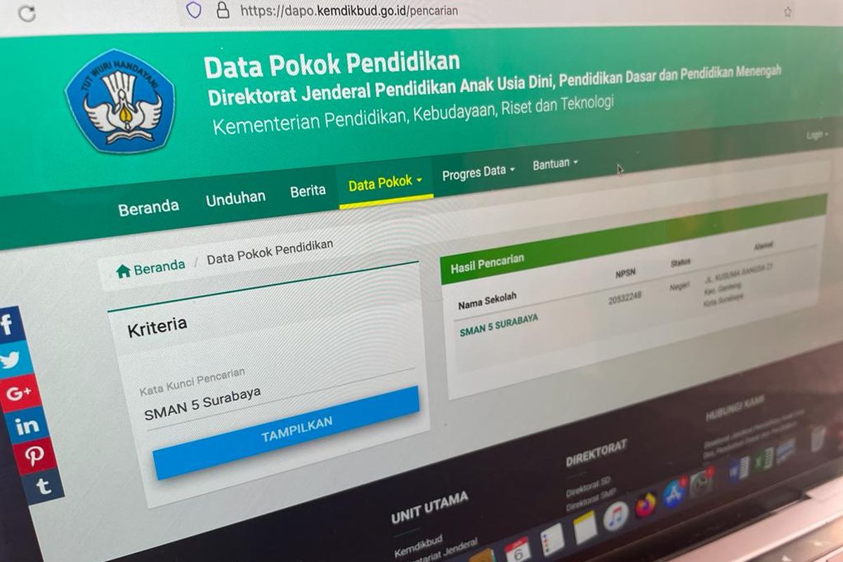 Ilustrasi cara cek NISN dan NPSN
