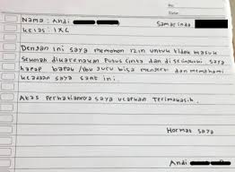 Bocah SMP Buat Surat Izin ke Guru Karena Putus Cinta, Viral di Media Sosial