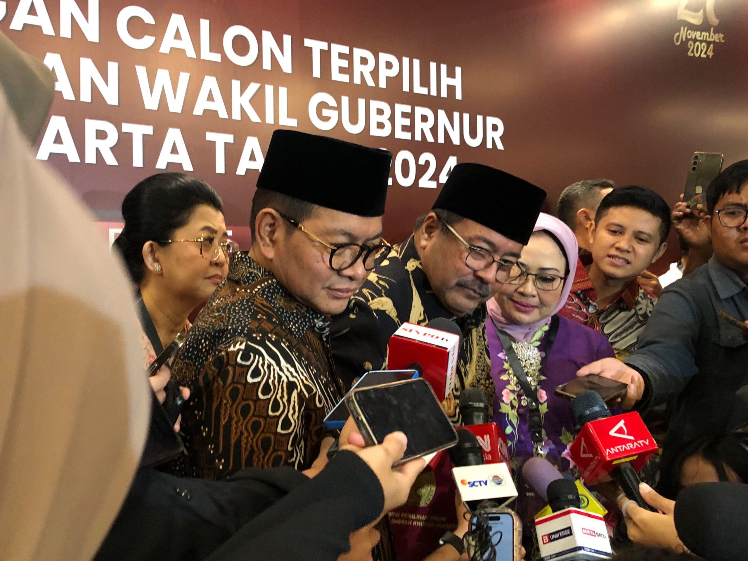 Gubenur Jakarta terpilih, Pramono Anung dan Wakil Gubenur Jakarta terpilih
