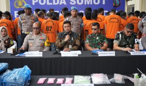 Wali Kota Medan Bobby Nasution hadir langsung saat press relis di Mapolrestabes Medan, Kamis (23/1/2025). BP/ist