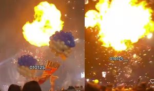 Ledakan Balon Hebohkan Perayaan Malam Tahun Baru di Bundaran HI