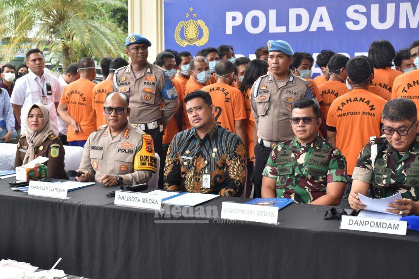 Polrestabes Medan Ungkap 45 Kasus Narkoba dan Tangkap 76 Tersangka