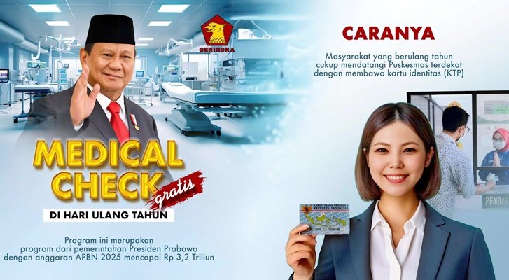 Program Pemeriksaan Kesehatan Gratis dari Presiden Prabowo untuk Masyarakat Berulang Tahun di 2025