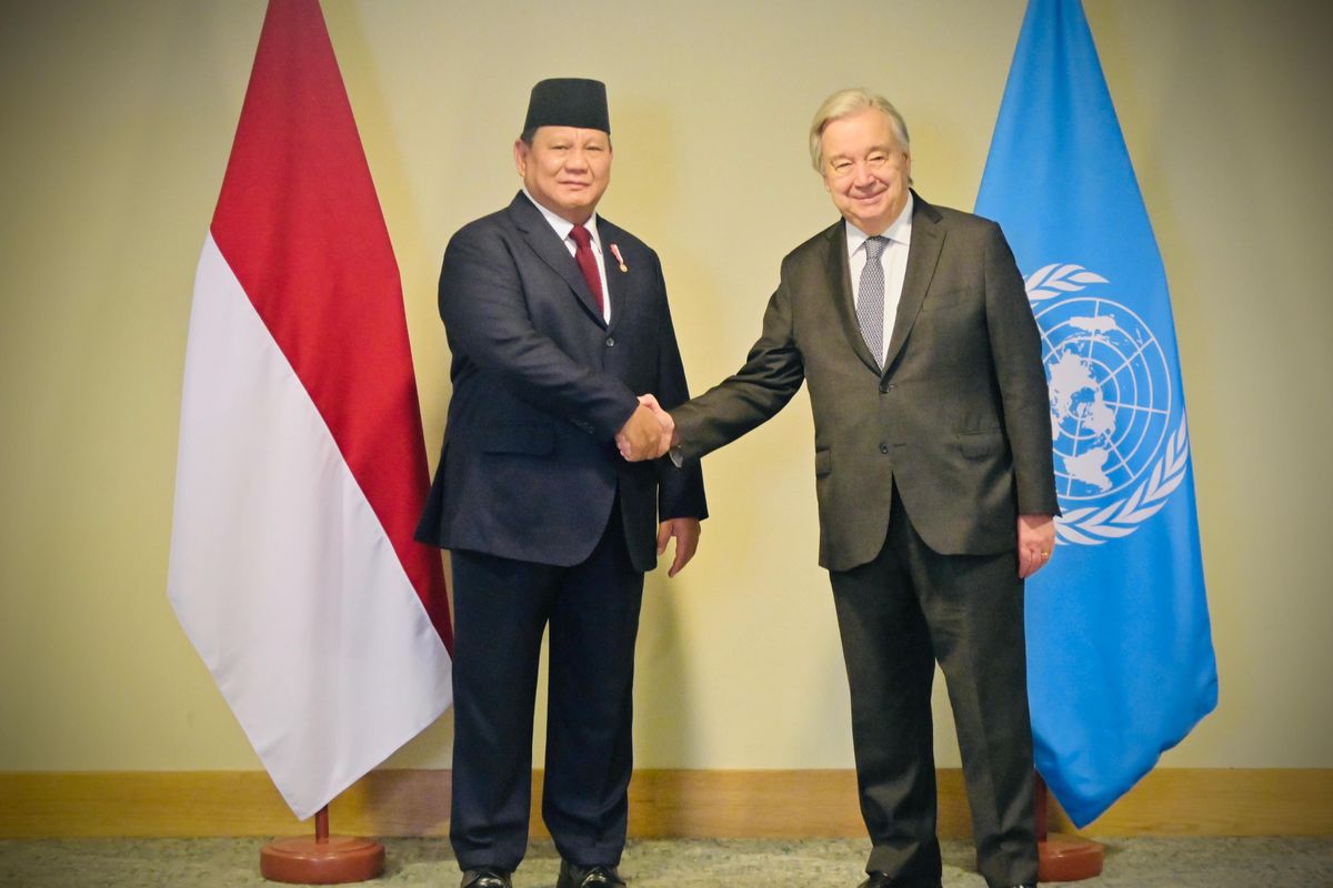 Sekretaris Jenderal Perserikatan Bangsa-Bangsa (PBB) Antonio Guterres bertemu dengan Presiden Prabowo Subianto