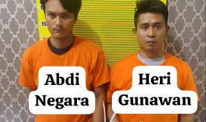 kedua pelaku yang diamankan petugas kepolisian.(Istimewa)