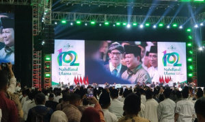 Presiden RI Prabowo Subianto menghadiri acara puncak Harlah NU ke-102