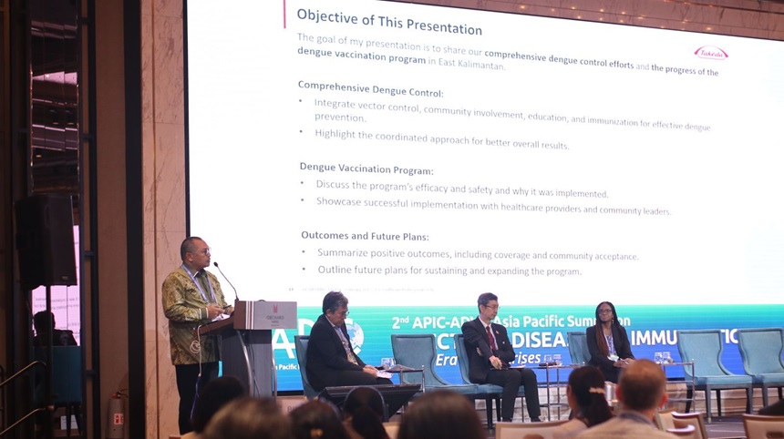 Kepala Dinas Kesehatan Kaltim Jaya Mualimin, menjadi salah satu pembicara dalam Second APIC-ADVA Summit on Infectious Diseases and Immunization,