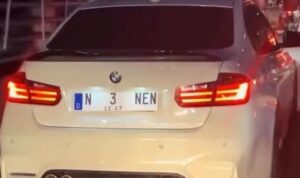 Viral Mobil BMW nopol N 3 NEN di Kota Malang