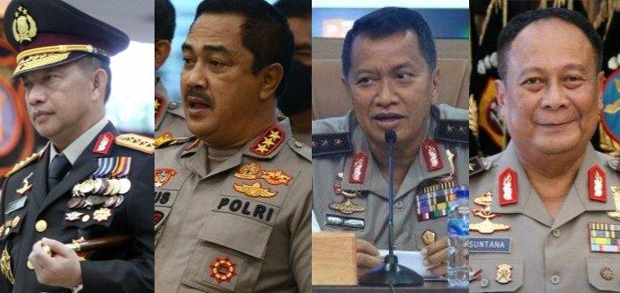 Kolase 4 jenderal polisi dipanggil Prabowo masuk kabinet.