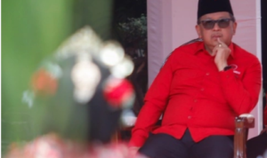 Sekjen PDI Perjuangan Hasto Kristiyanto saat perayaan HUT PDIP ke-52