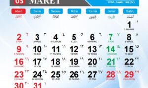 Kalender Maret 2025. Catat daftar hari libur di bulan Maret 2025,