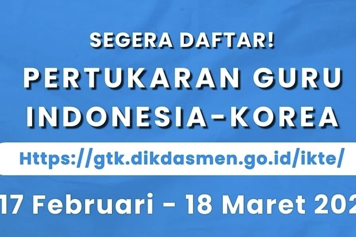 Pengumuman pendaftaran program pertukaran guru Indonesia-Korea tahun 2025