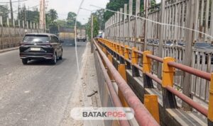 Material jembatan Tanjung Morawa yang dicuri.(harianbatakpos.com)