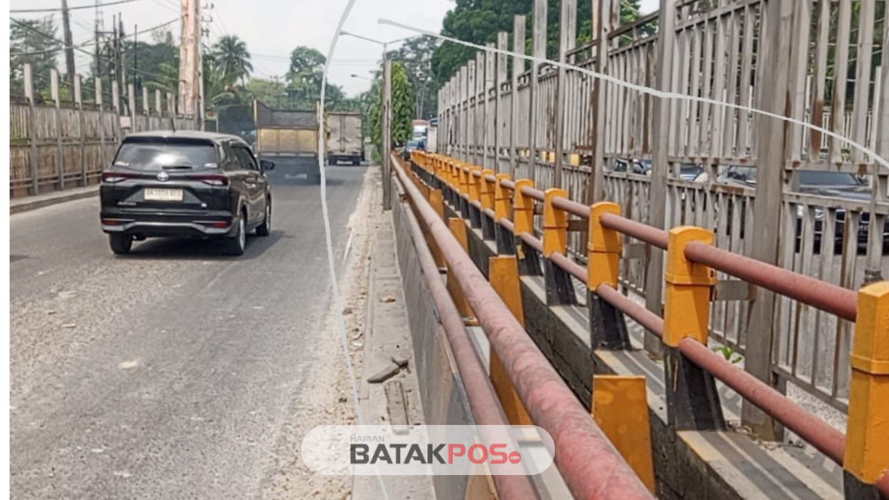 Material jembatan Tanjung Morawa yang dicuri.(harianbatakpos.com)