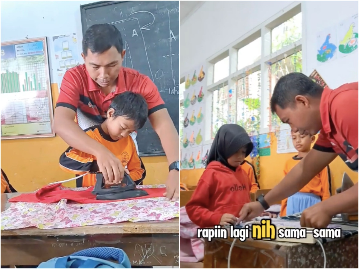 Guru di Cianjur Viral, Ajarkan Siswa Hidup Mandiri dengan Mencuci dan Menyetrika