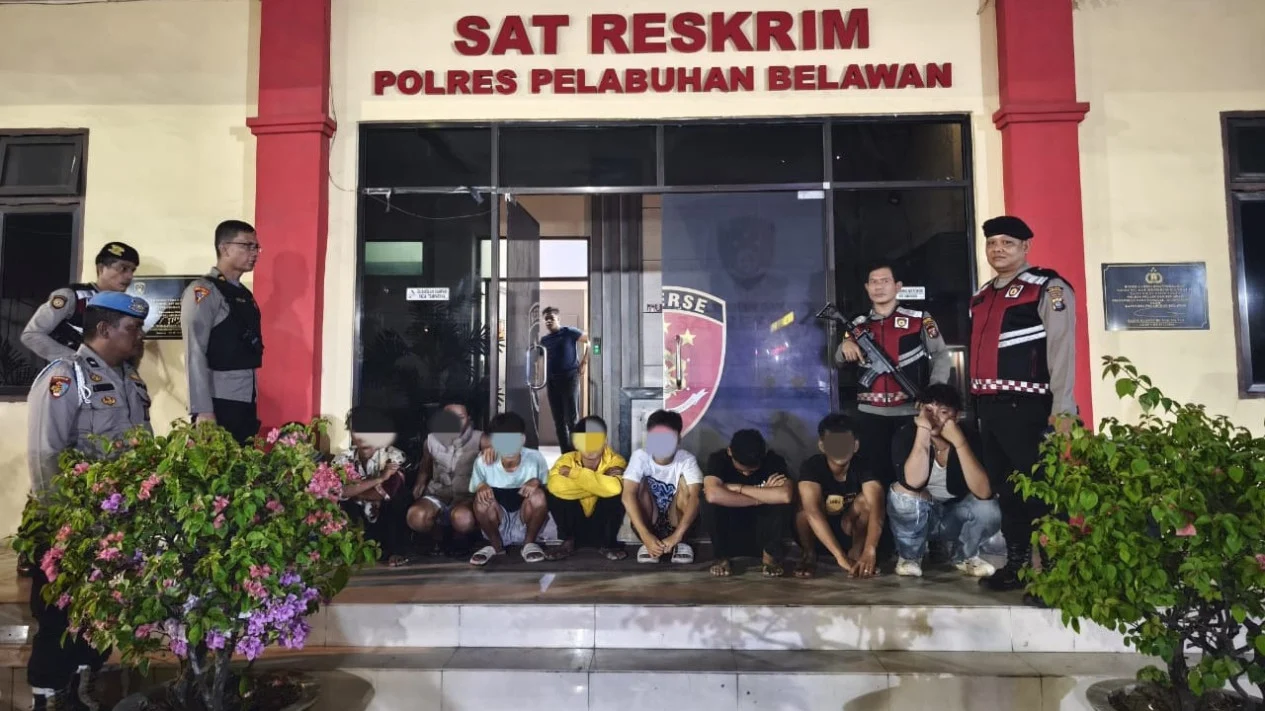 Sembilan Pemuda Ditangkap Saat Tawuran di Medan Belawan, Enam Positif Narkoba